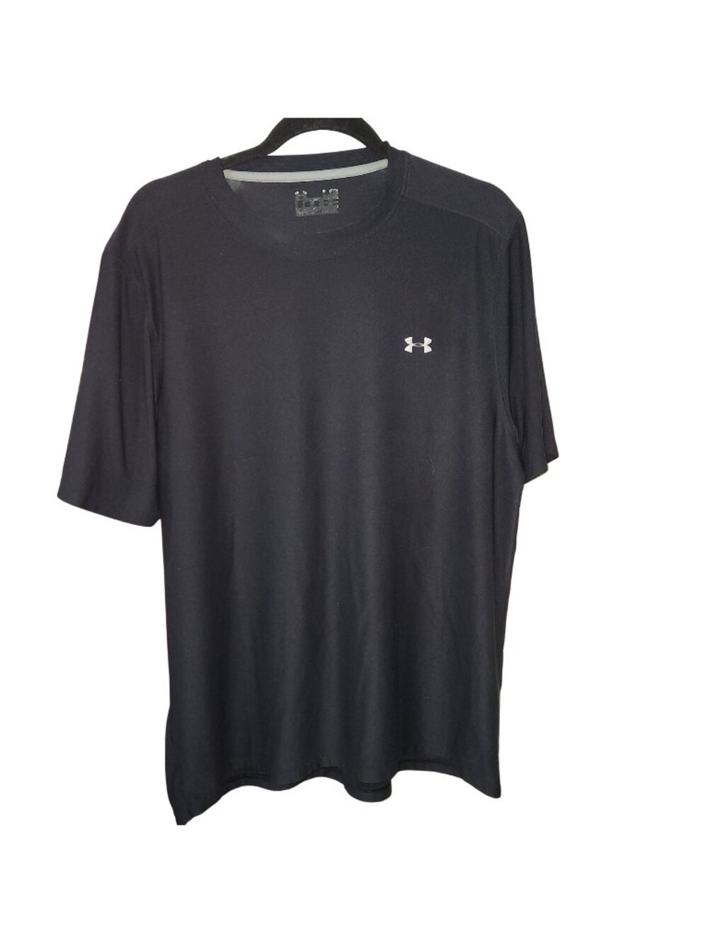 Under Armour Mens Black Short-Sleeve Athletic T-Shirt Size L